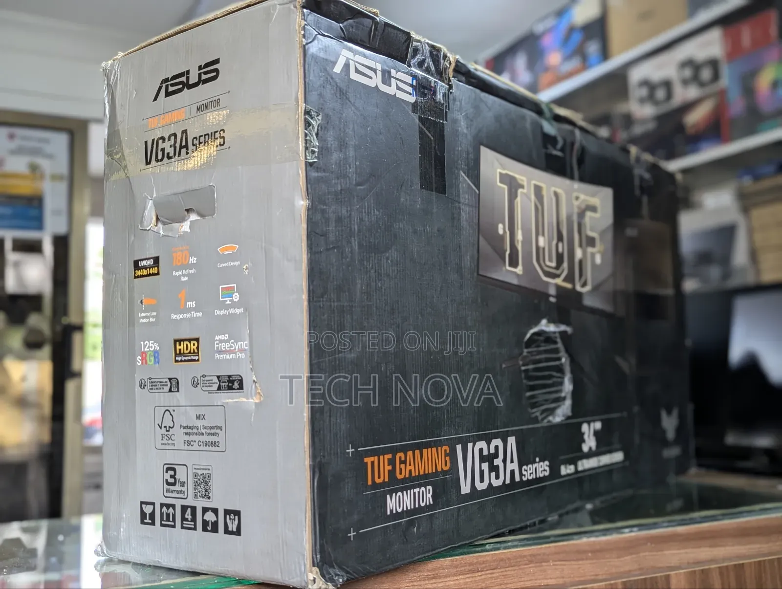 Asus Tuf Gaming Vg3a Curved Gaming Monitor 34" WQHD 180hz,1500r,Curved