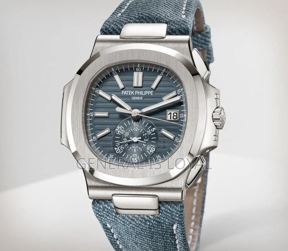 Patek Philippe Nautilus Flyback Chronograph Fabric Leather Watch