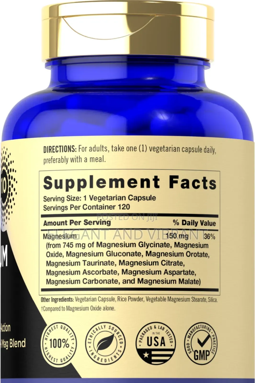 Magnesium Complex 745mg | 120 Count | 10 In 1 Blend