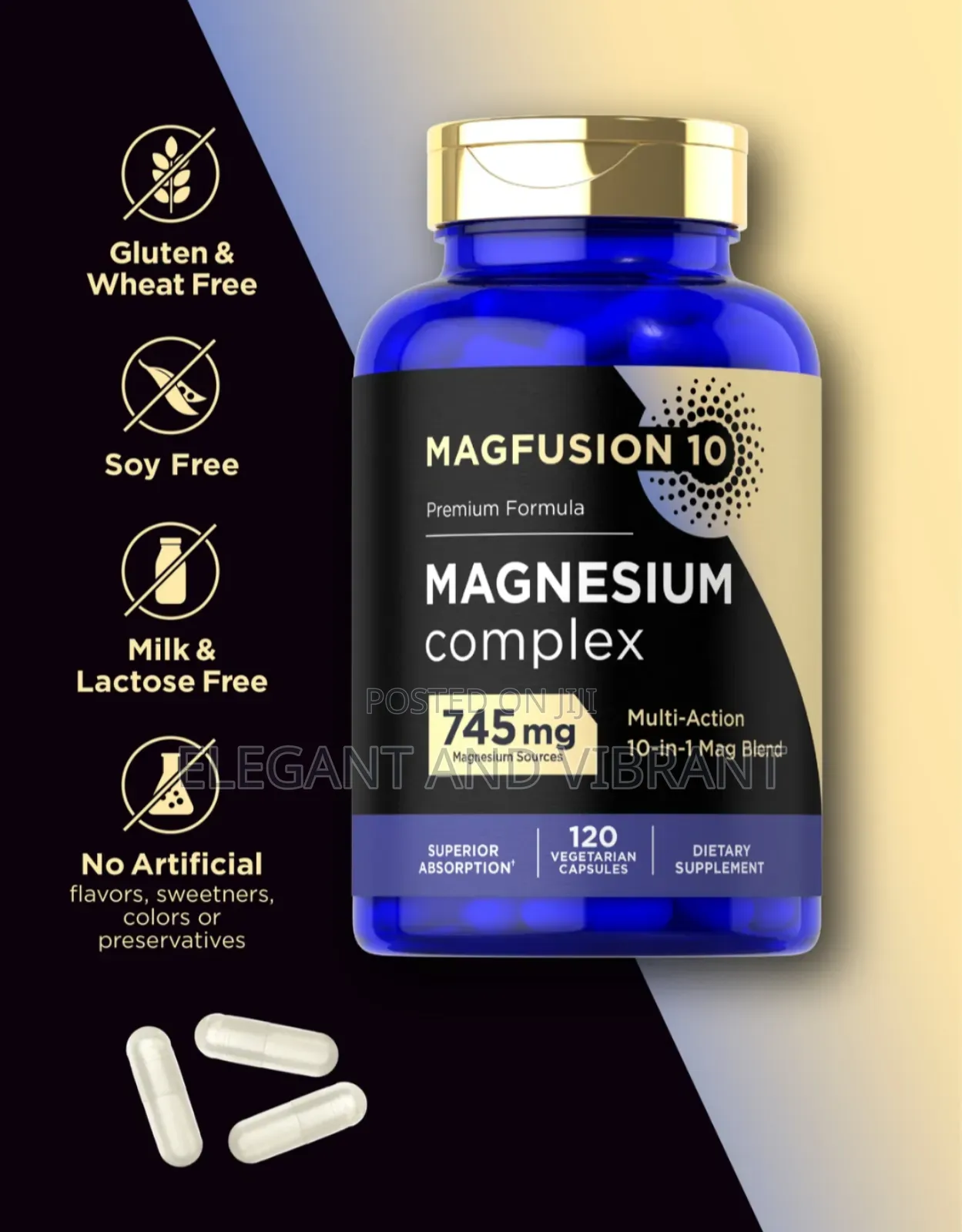 Magnesium Complex 745mg | 120 Count | 10 In 1 Blend