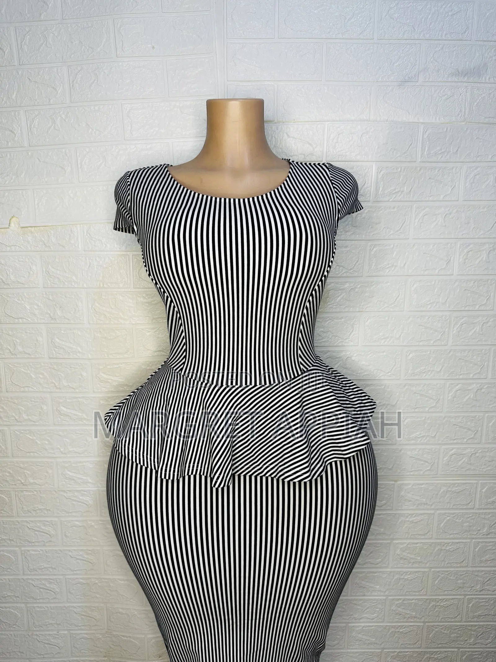 Stripped Office Dress