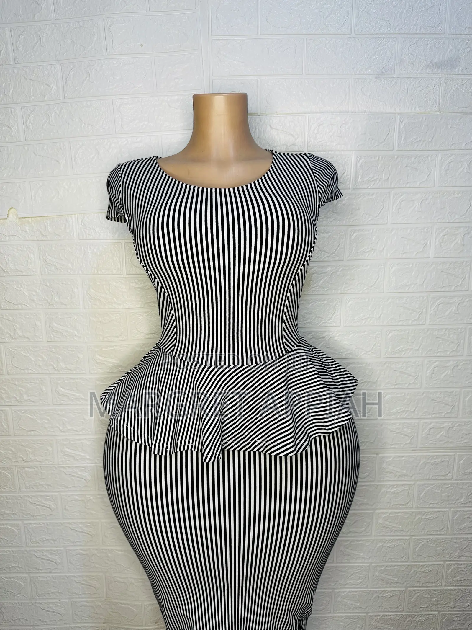Stripped Office Dress