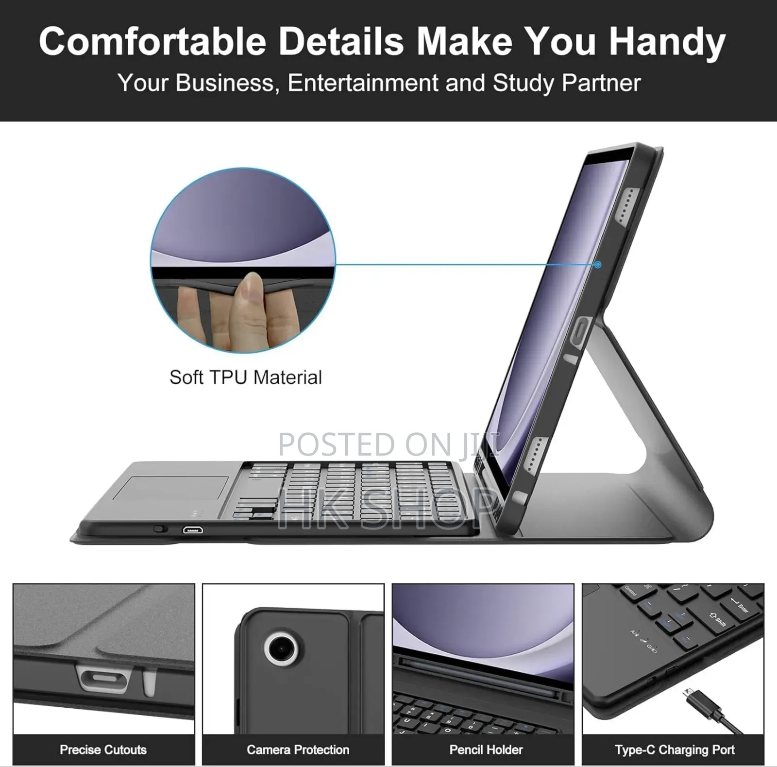 Samsung Galaxy Tab A11+ Plus Keyboard Case With Mouse