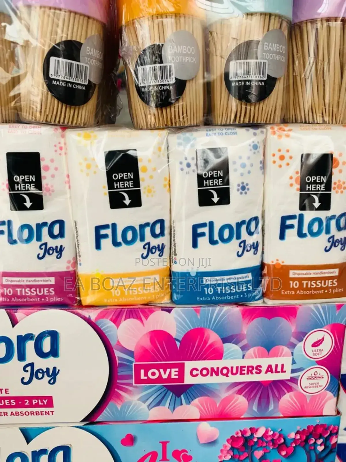 Flora Joy Disposable Pocket Tissues, Traveling Tissue 3 Ply 10pcs