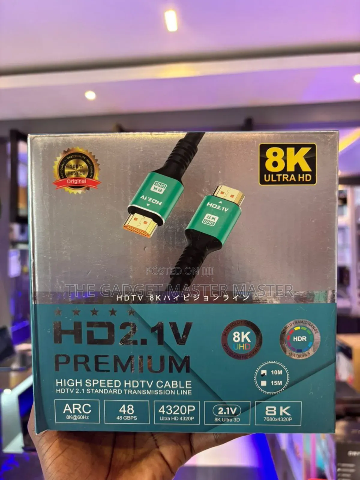 8k Ultra Hd 2.1v High-speed Hdtv 10m Cable