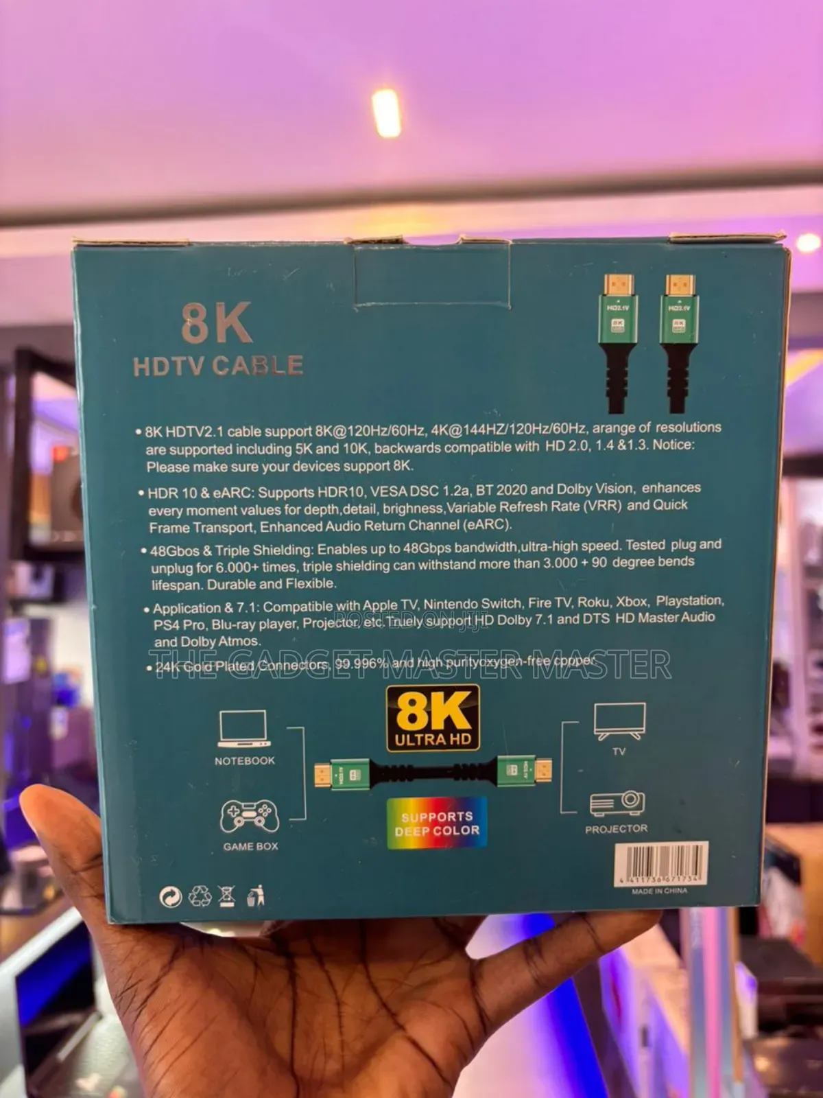8k Ultra Hd 2.1v High-speed Hdtv 10m Cable