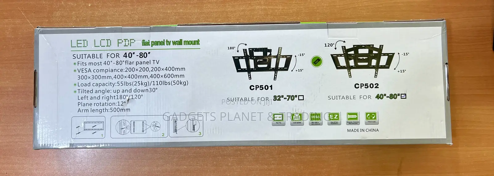 Led LCD PDP Flat Panel Tv Wall Mount - Cp502 (32" to 80")