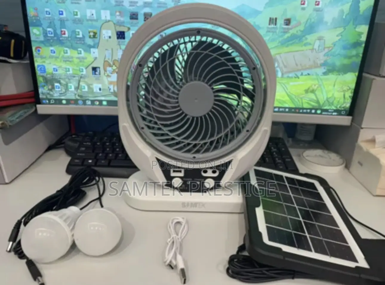 Samtek 8inch Rechargeable Portable Fan