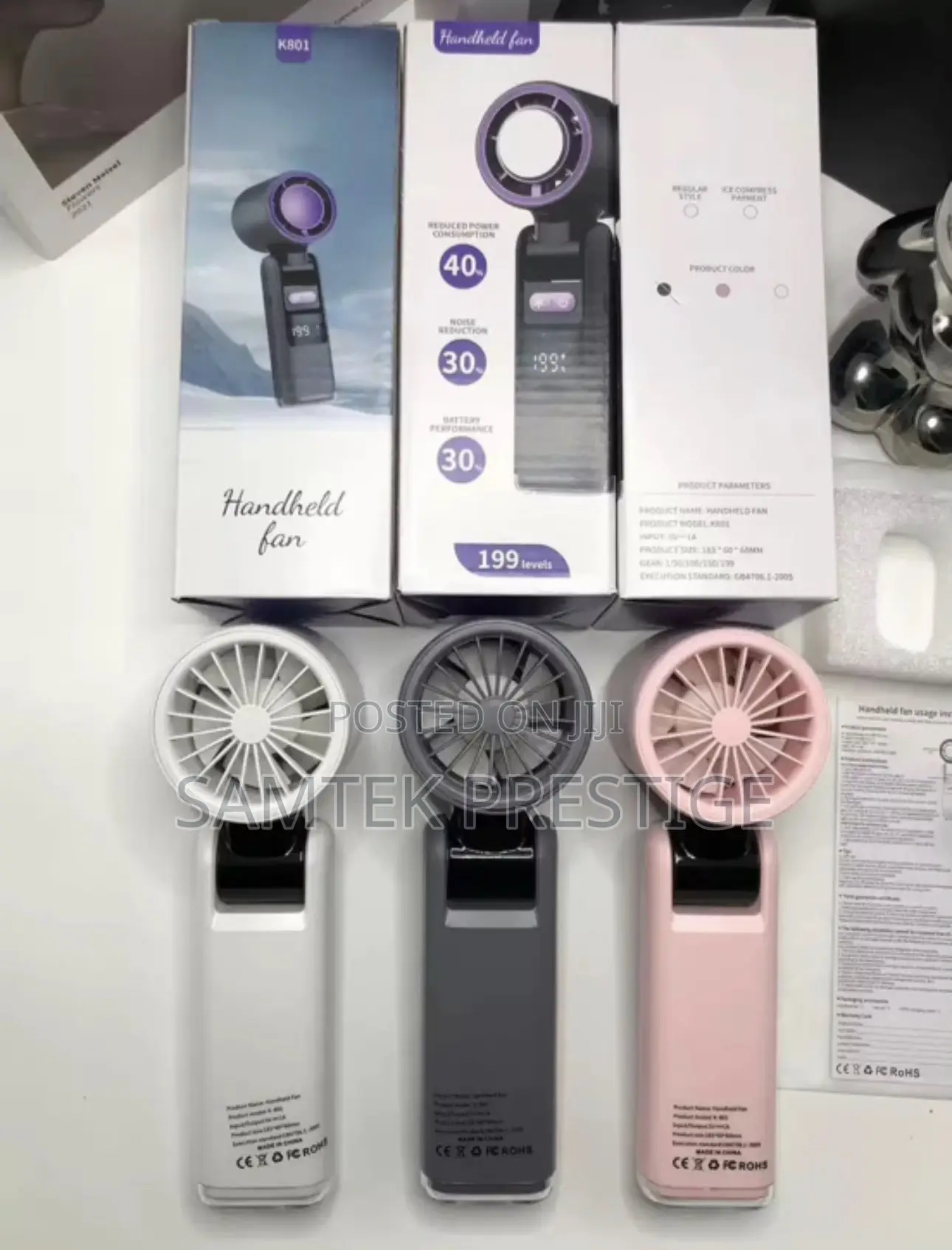 Samtek Handheld Ac Portable Fan