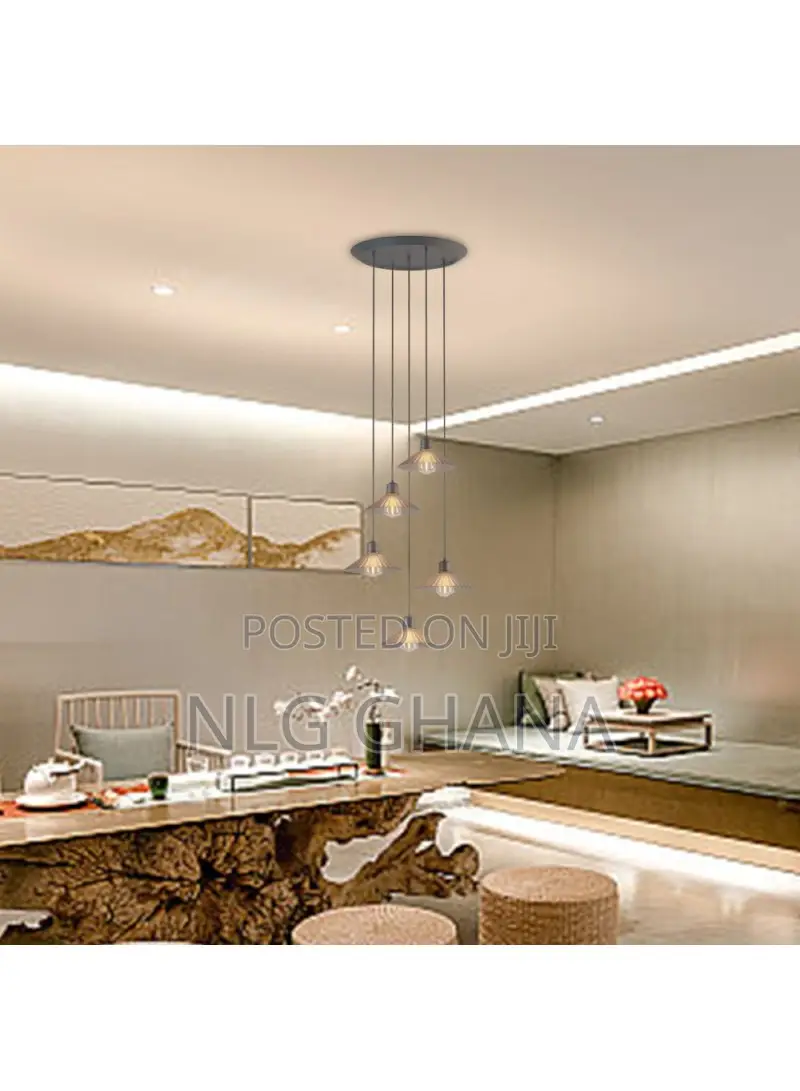 Modern Ceiling Light for Dining Room, Round Plate, Adjustable Tvx27764
