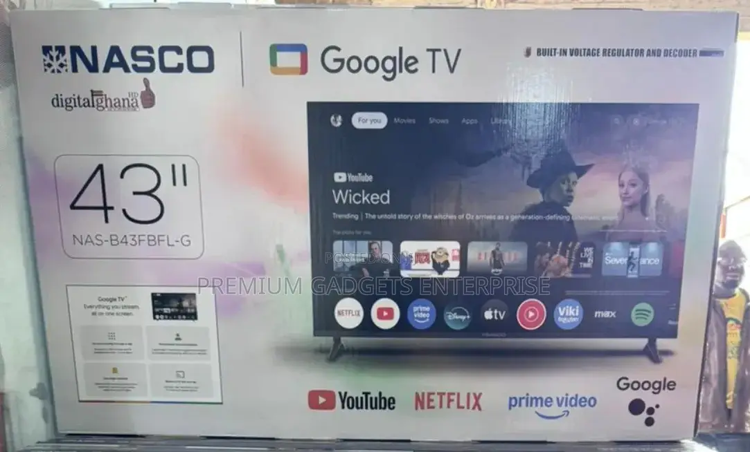 Nasco 43 Inch Frameless Smart Android Google Tv (Nas-B43fbfl-G)