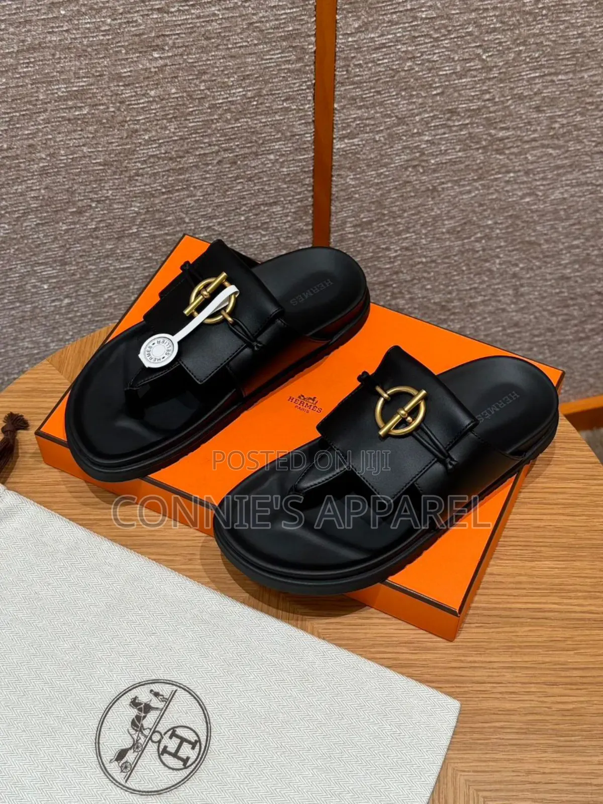 Ladies Quality Hermes Slippers in Box