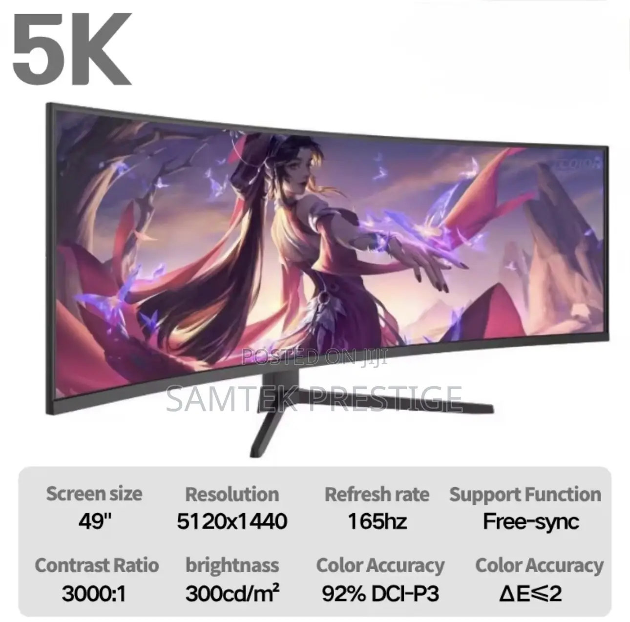 Samtek 49inch Curve 165hz Gaming Monitor