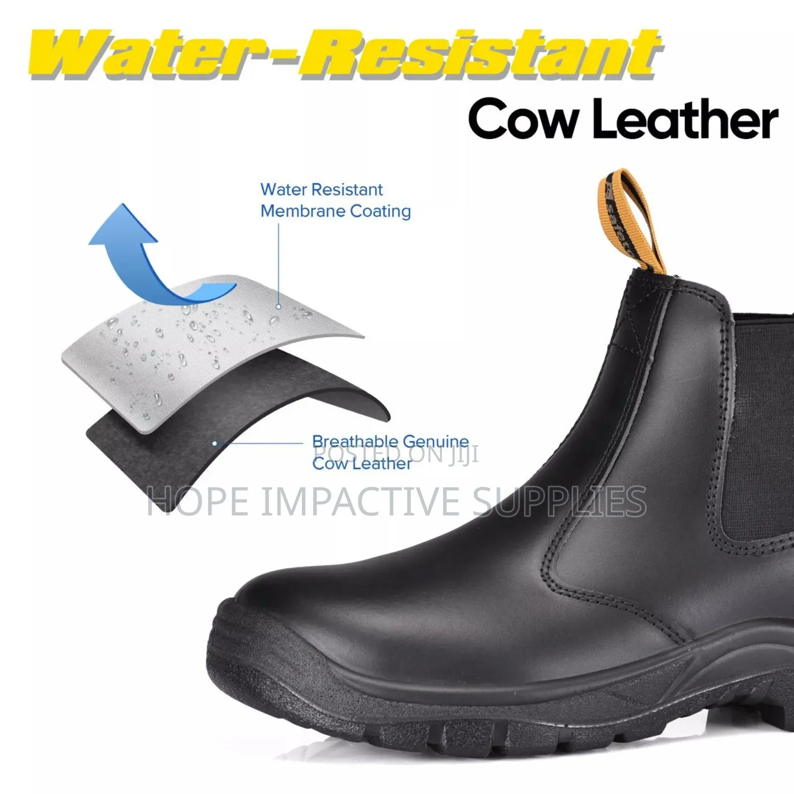 Safetoe New Mps Anti-slip Safety Boots Black.