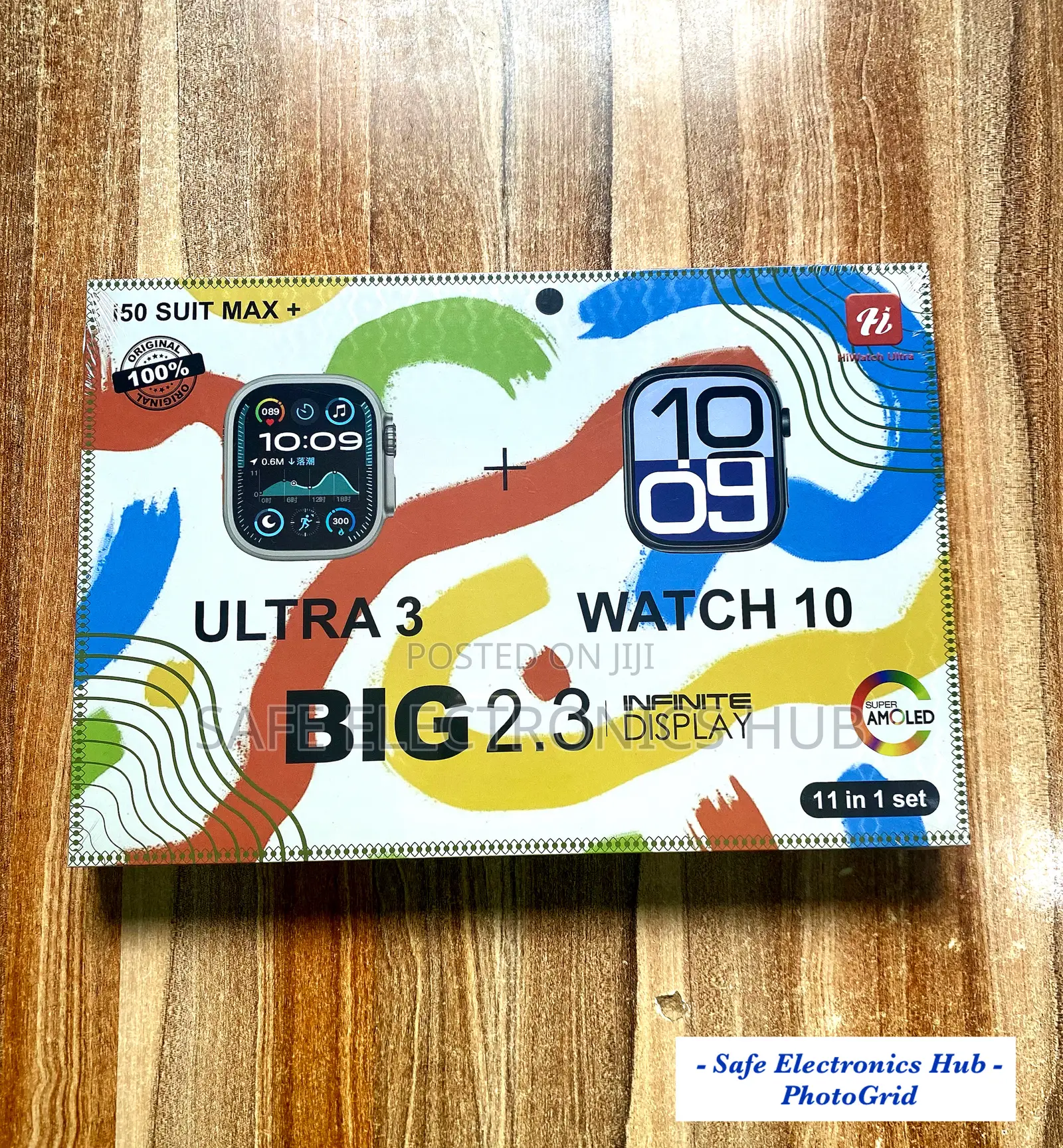 I50 Suit Couple Smart Watch (2 Watches + 7 Straps)