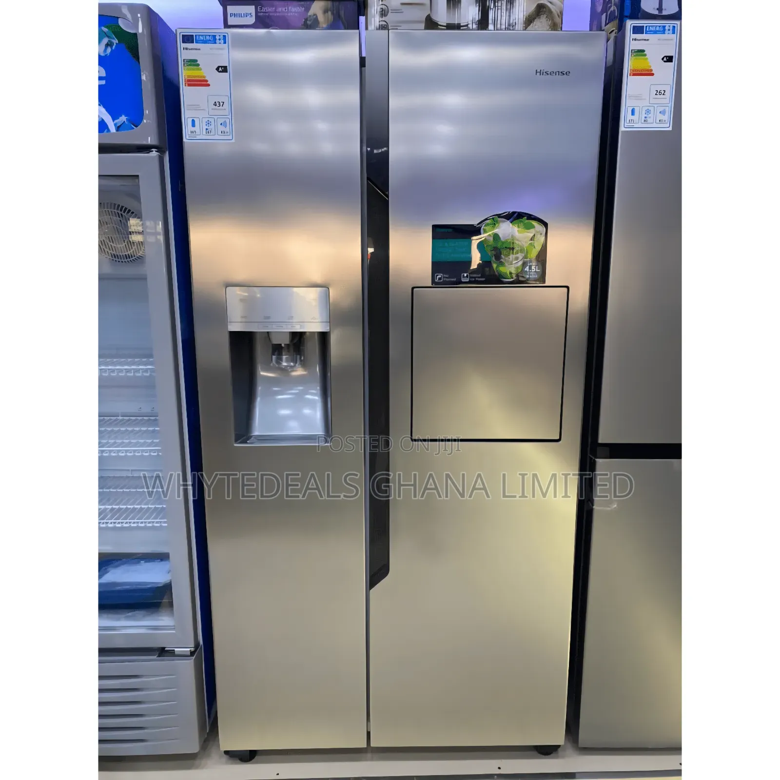 Hisense 670ltr Side By Side Refrigerator| French Door| Water Dispenser