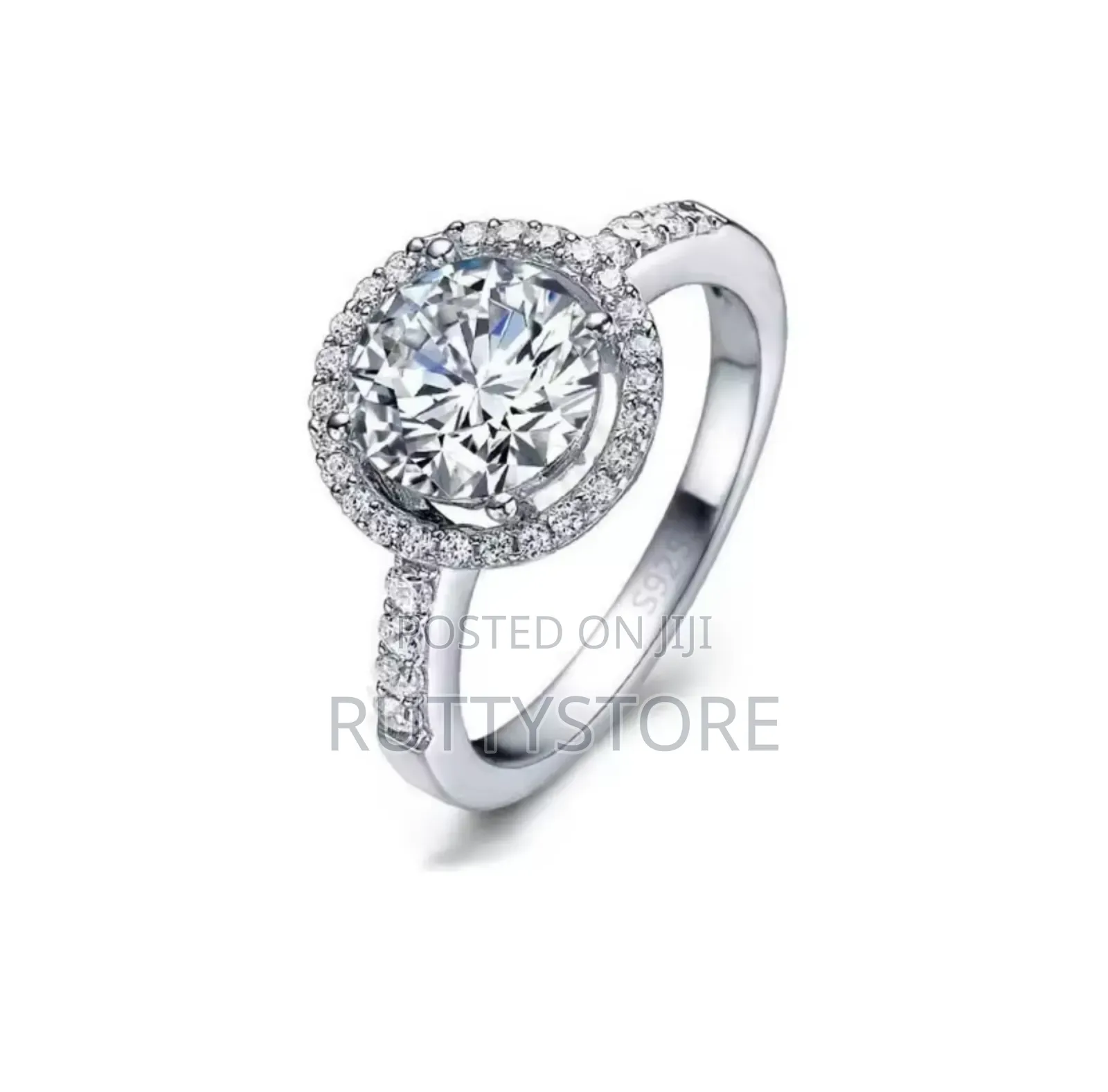 Genuine 925 Sterling Engagement Ring