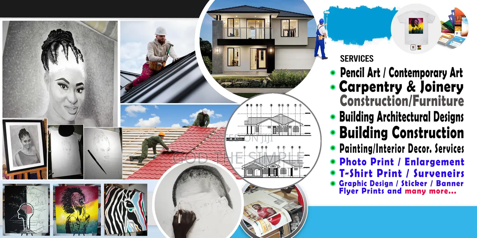 Drawing-arts-building Designs,Carpentry, Construction And Many More