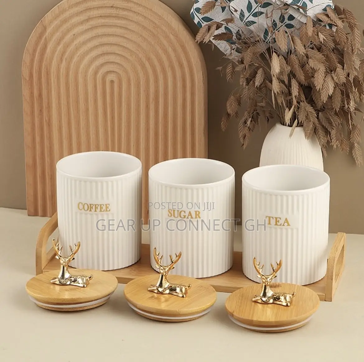 3 Ribbed Ceramic Set