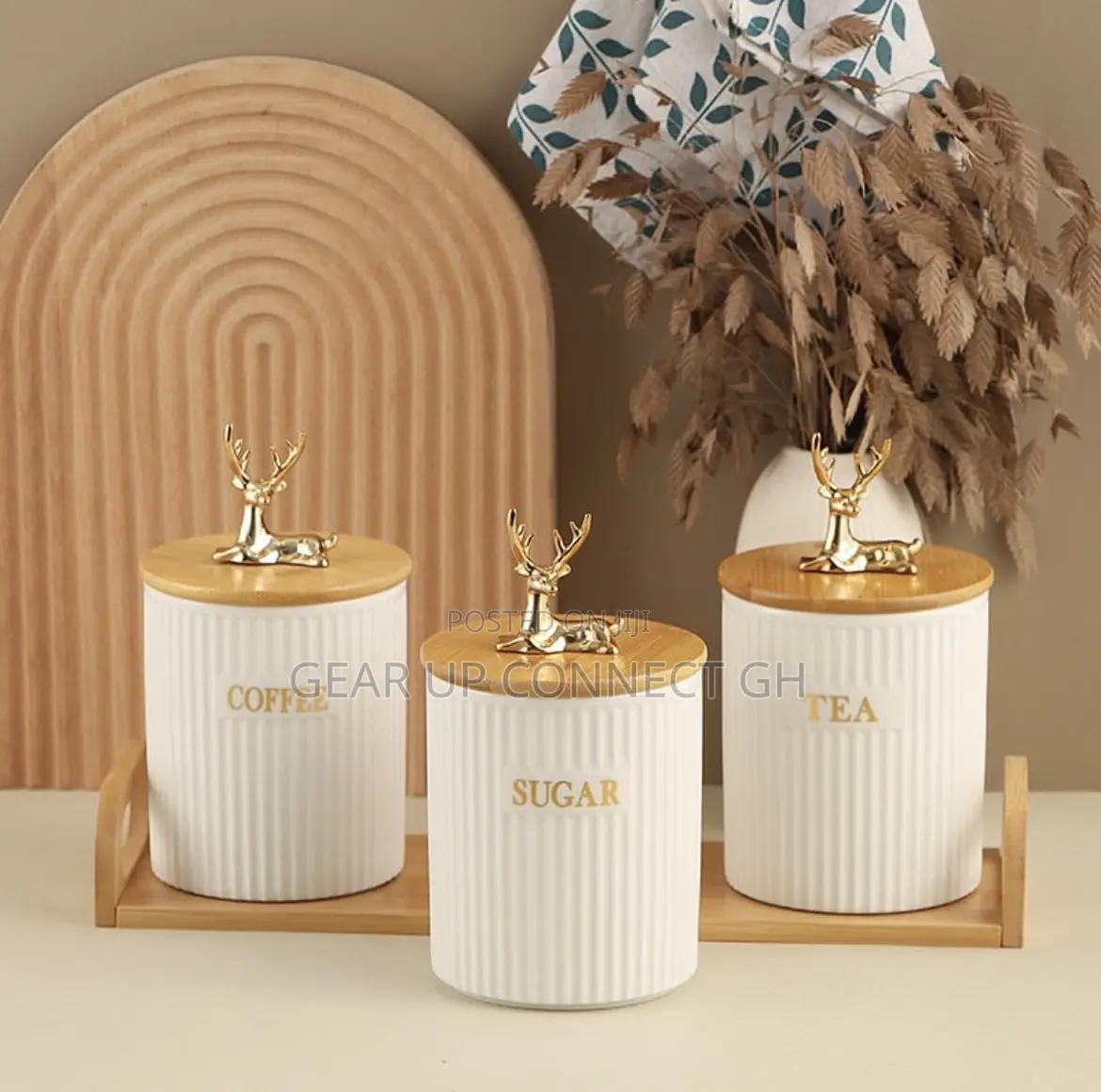 3 Ribbed Ceramic Set