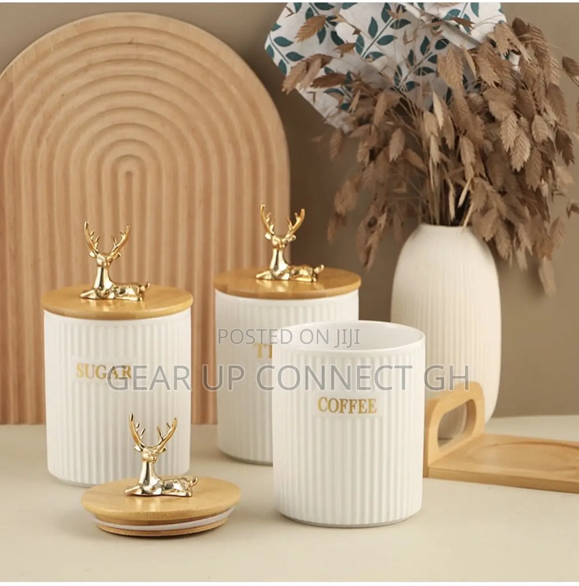 3 Ribbed Ceramic Set