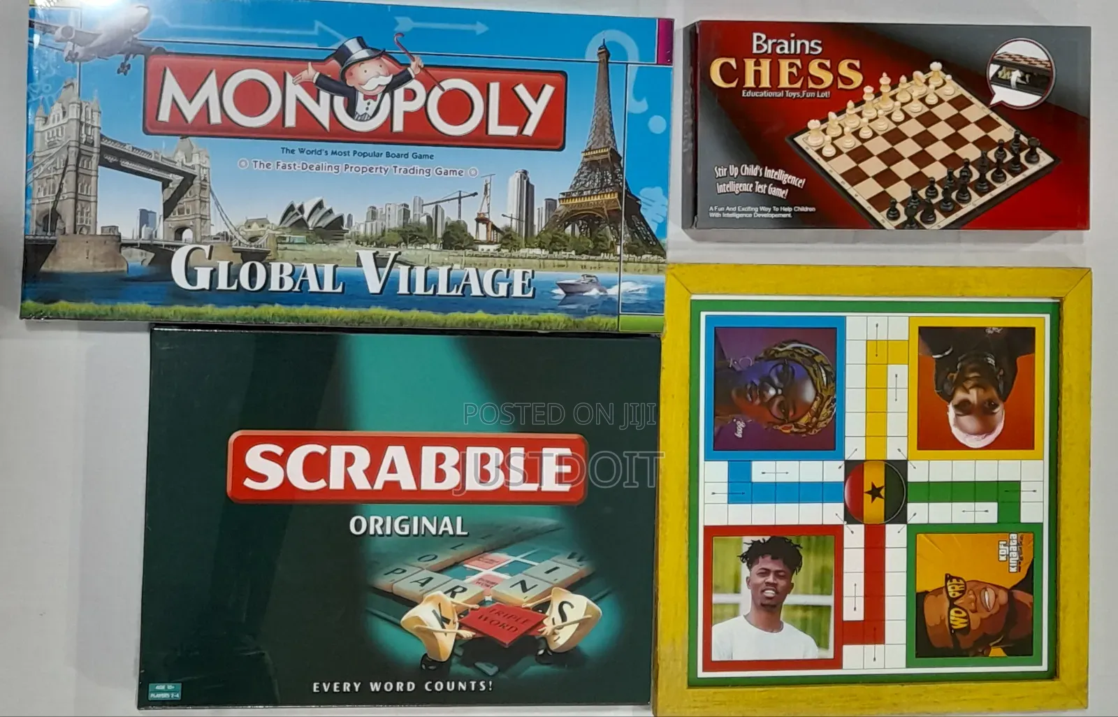 Monopoly + Scrabble + Chess + Ludo