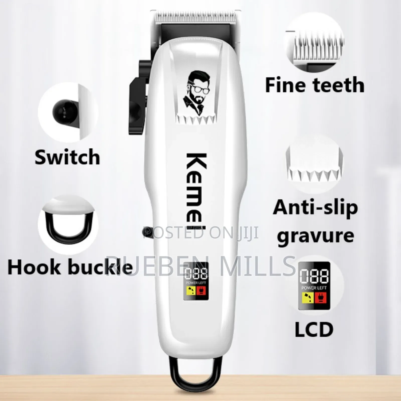 Kmpg809a Salon Quality Handy Wireless Barbering Machine Hair Clipper