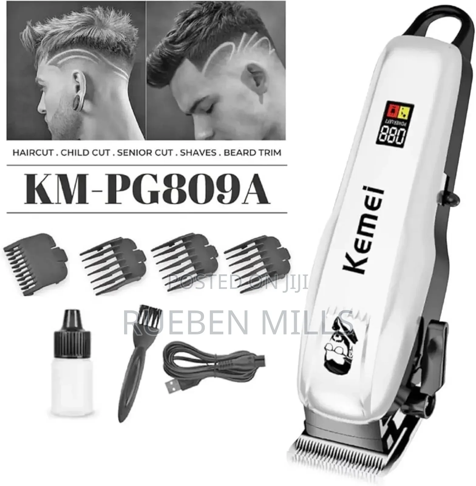 2200mah Large Capacity Li-Ion Battery Barbering Machine Hair Clipper