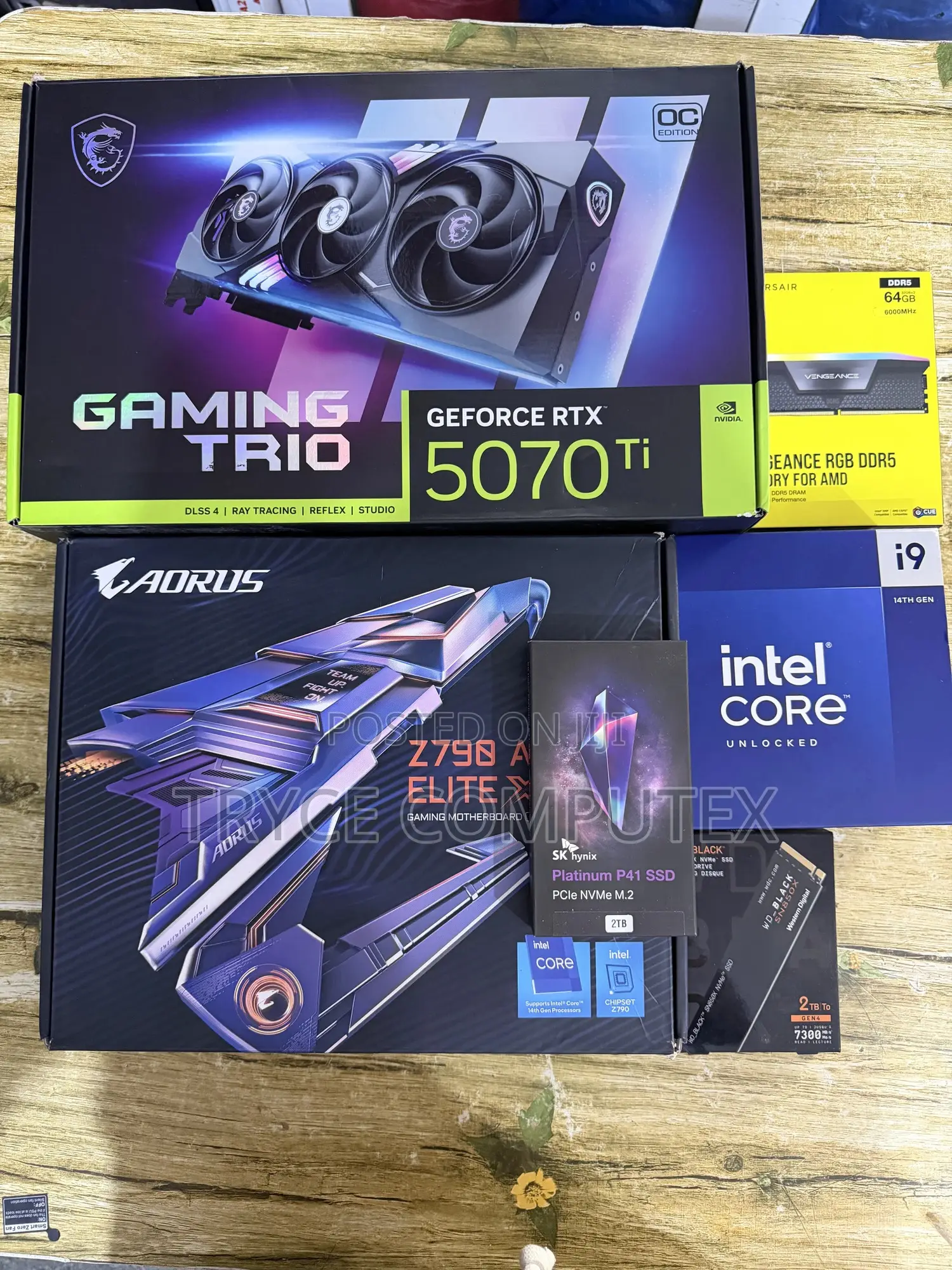 Intel Core I9 Cpu ,Rtx 5070 Ti 16gb,32gb Ddr5 Ram Combo