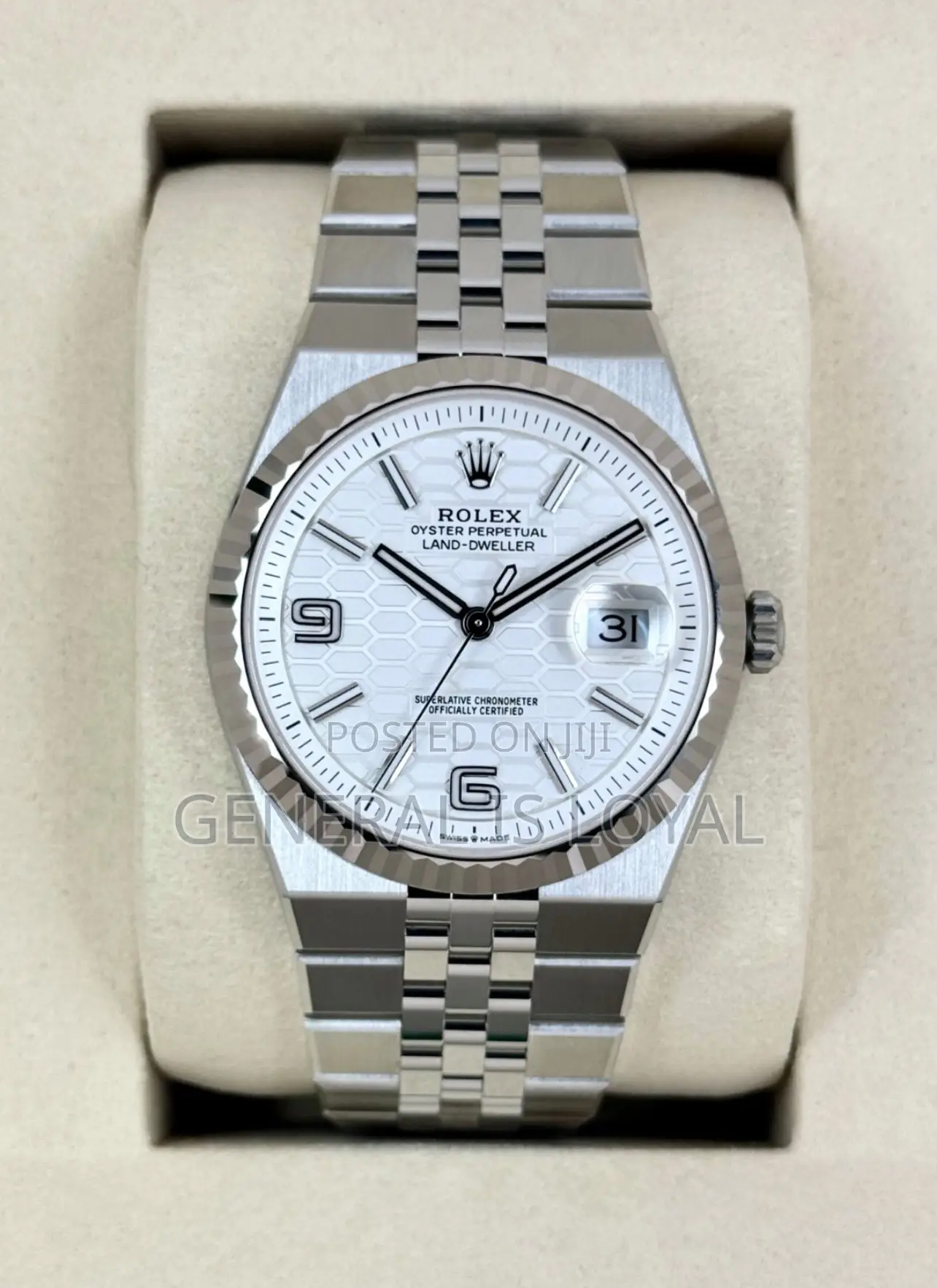 Rolex Oyster Perpetual Land-dweller 40mm Stainless Steel Watch.