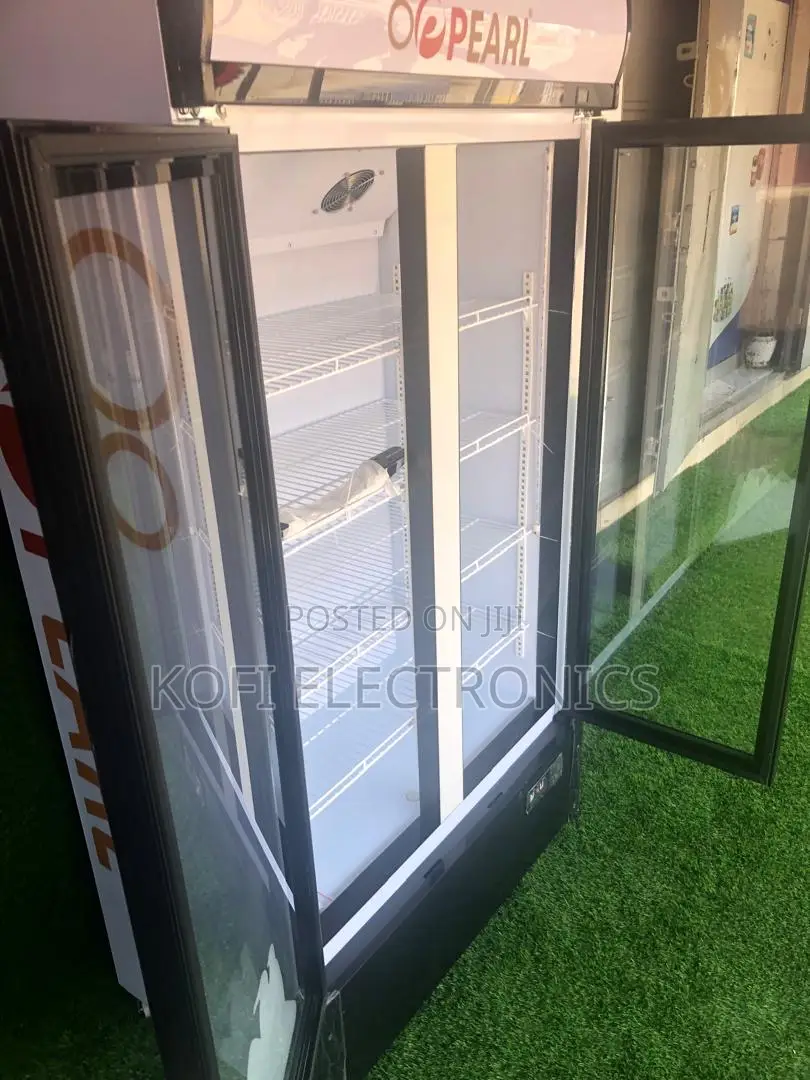 Pearl 436l Glass-Front Side-by-Side Fridge