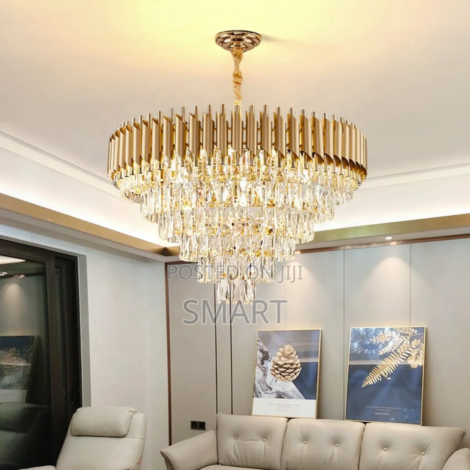 Executive Stylish Modern Crystal Chandelier (Gold)