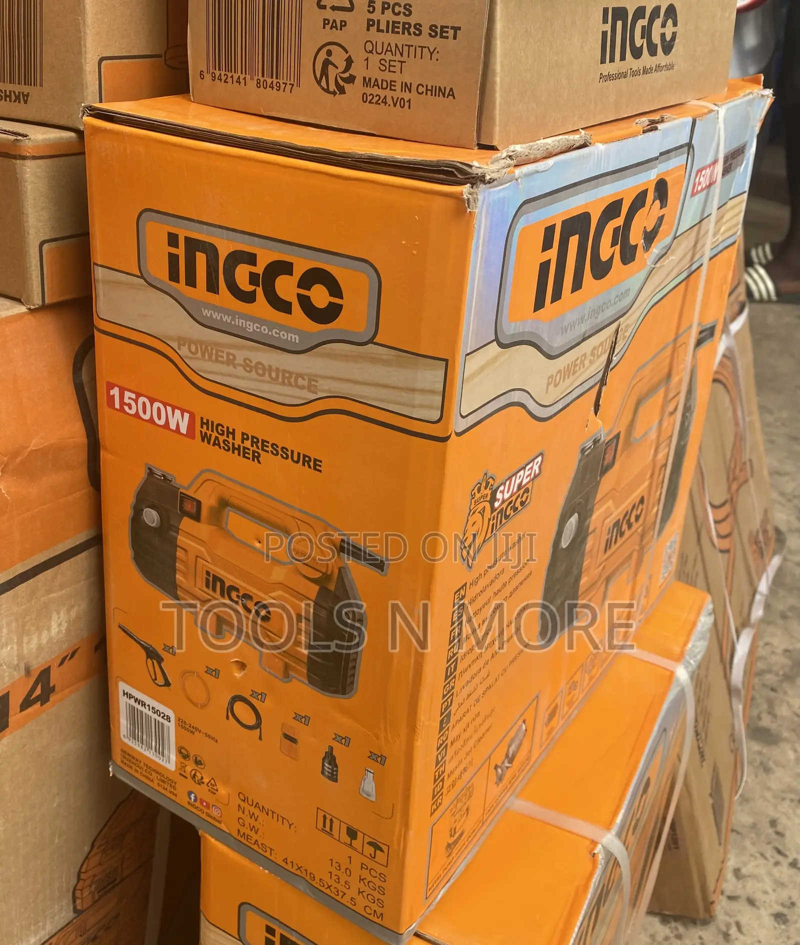 Ingco 1500w High Pressure Washer (Copper Wire Induction Motor)