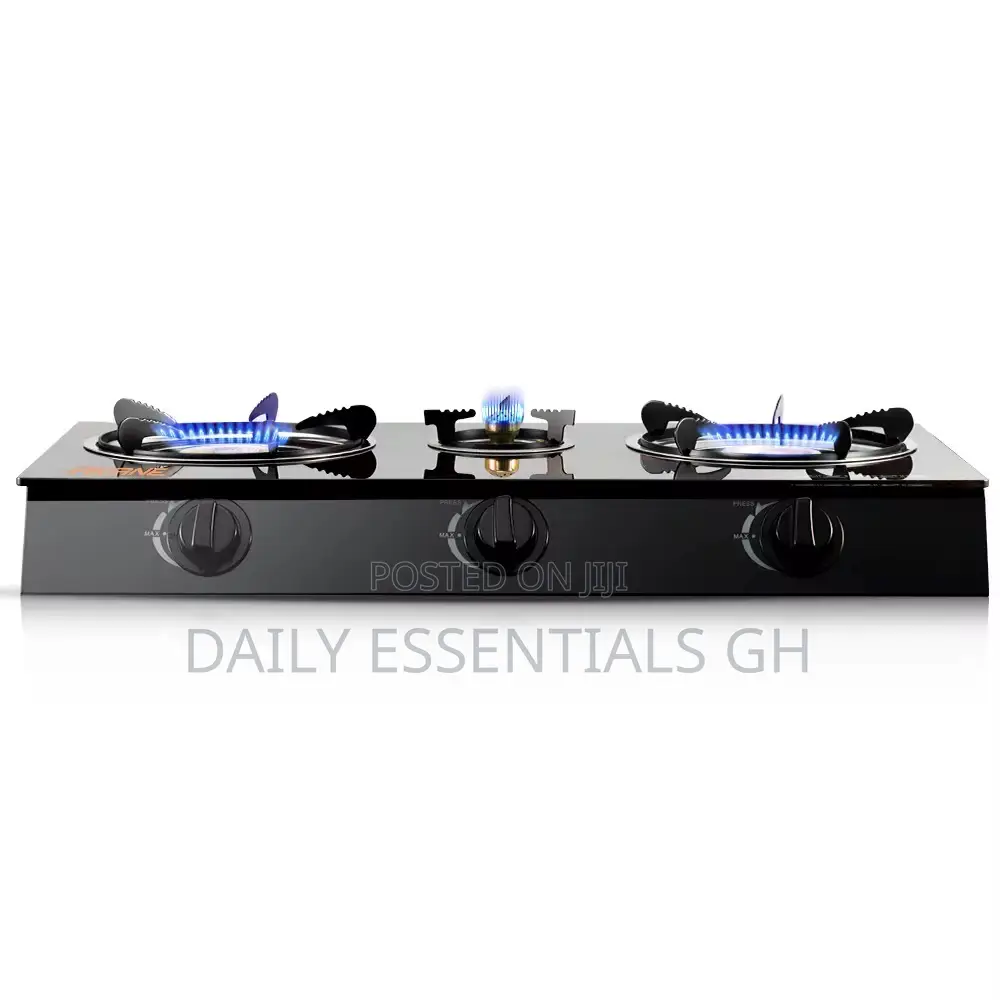 Brand New Raf Glass Top 3 Burner Gas Cooker