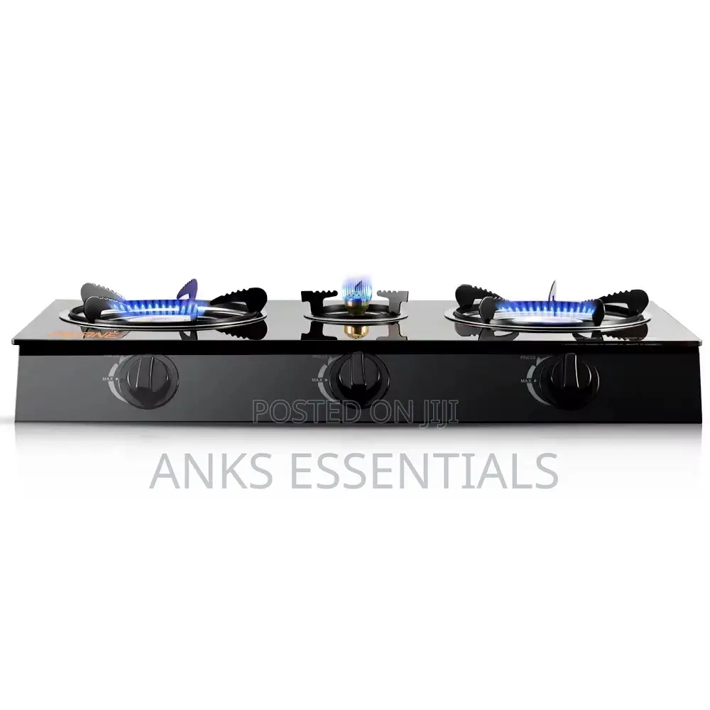 Brand New Raf Glass Top 3 Burner Gas Cooker