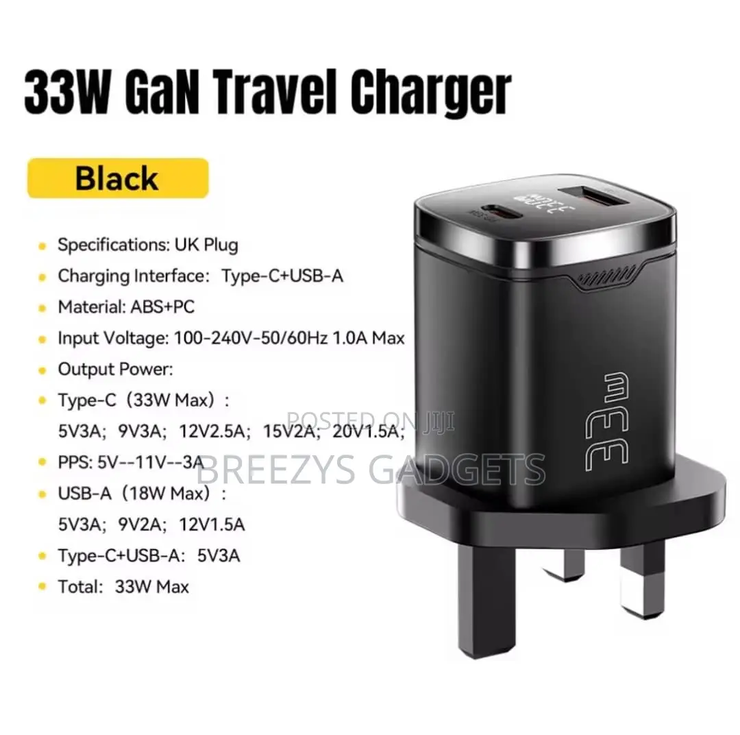 Essager 33w Gan Usb Type C Charger Digital Display Pd Fast Charging