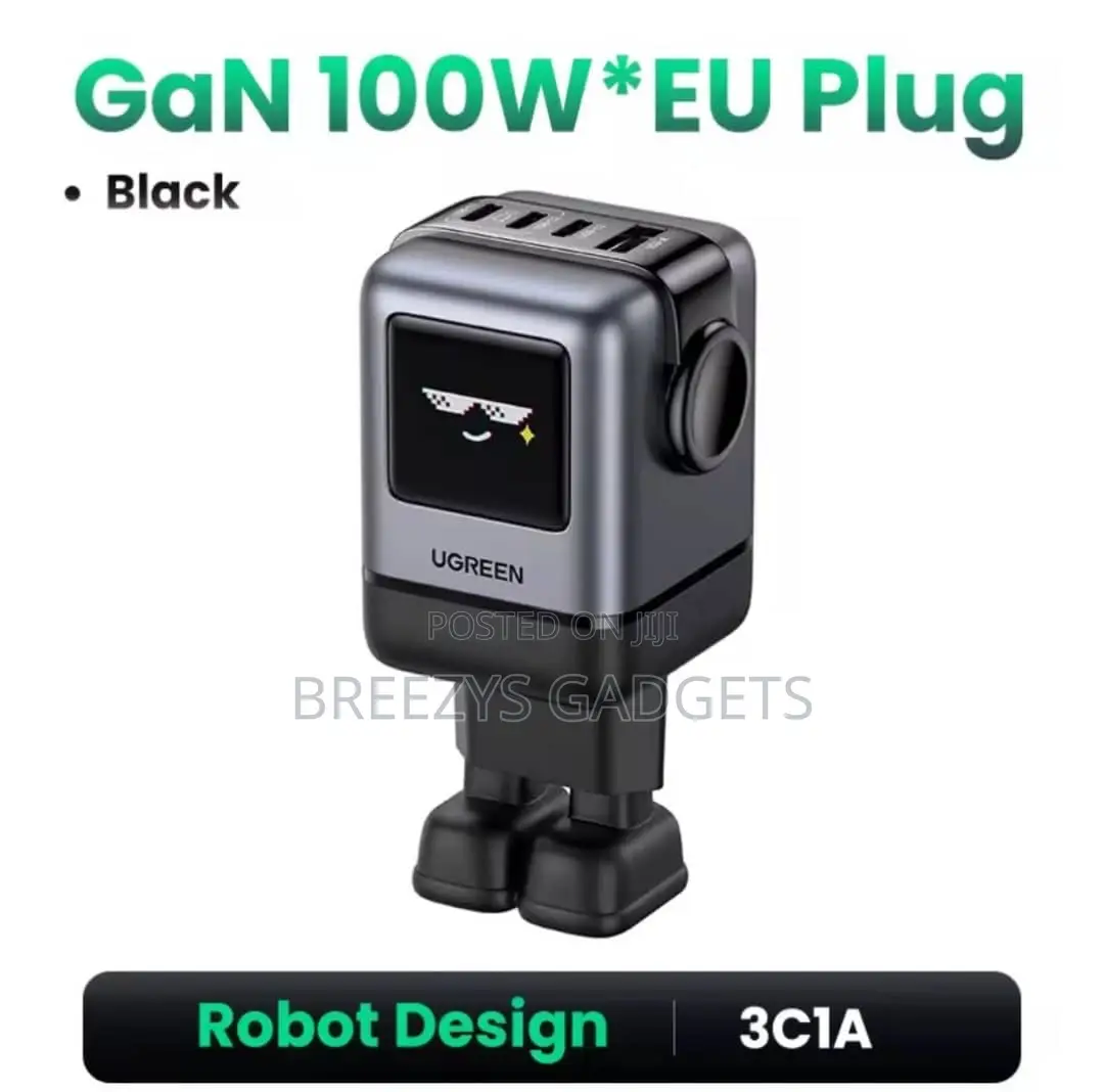 Ugreen Uno 100w Gan Charger Robot Design Qc4.0 3.0 Pps Fast Charger