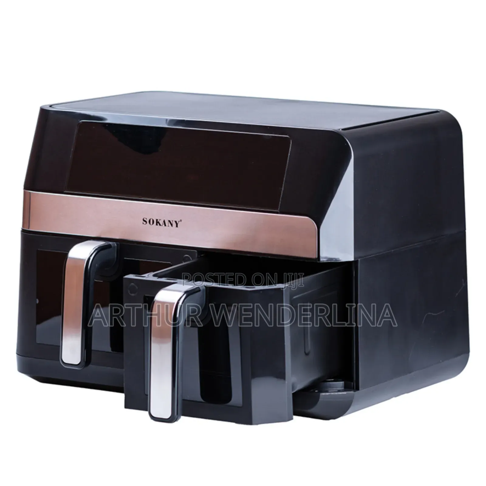 Sokany Double Electric Air Fryer With Touch Screen 2 Baskets, 2800w