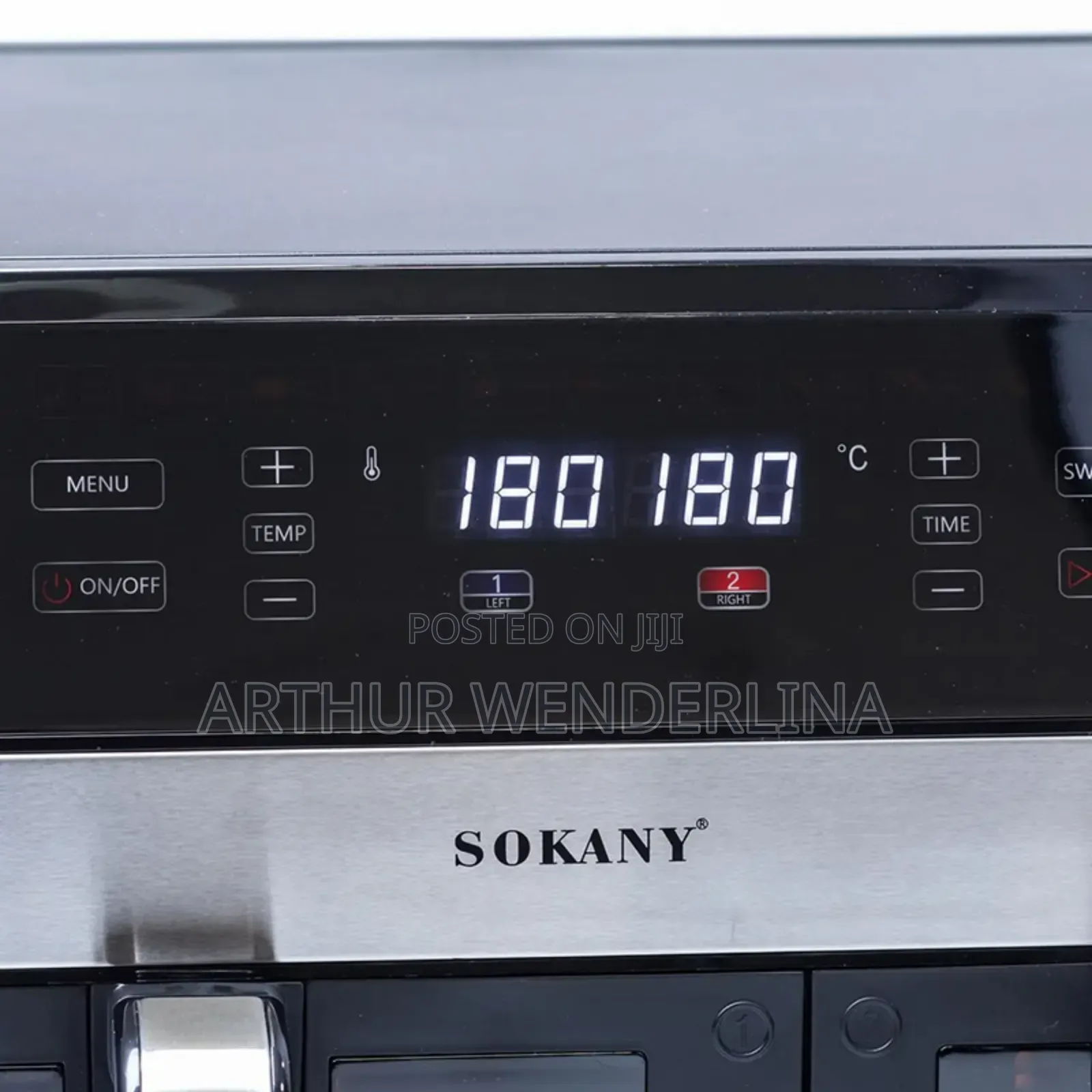 Sokany Double Electric Air Fryer With Touch Screen 2 Baskets, 2800w