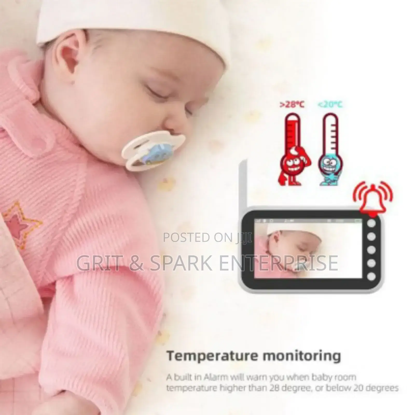 Wireless Baby Intercom With Camera 4.5′′ Screen With Two-Way Comm Uk