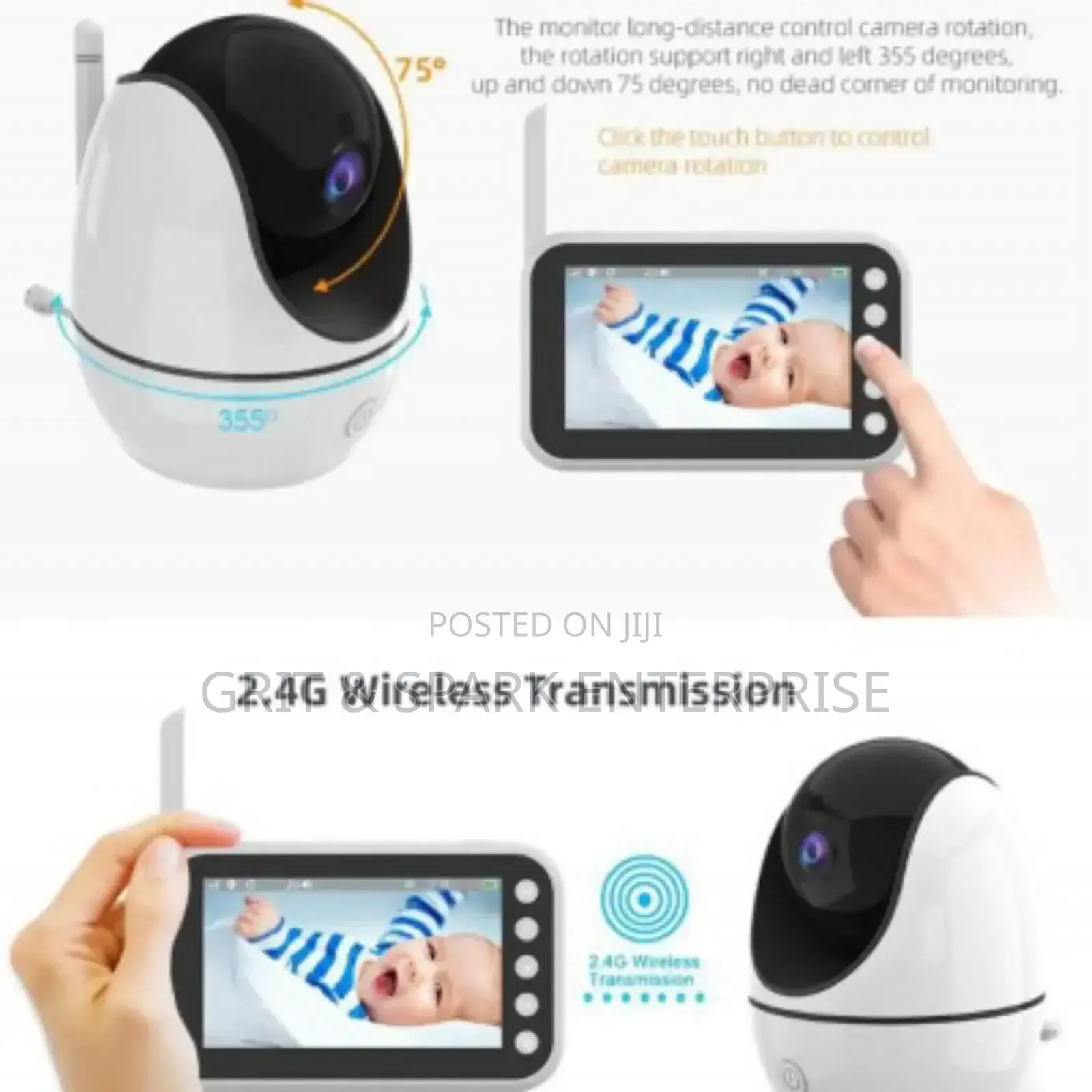 Wireless Baby Intercom With Camera 4.5′′ Screen With Two-Way Comm Uk