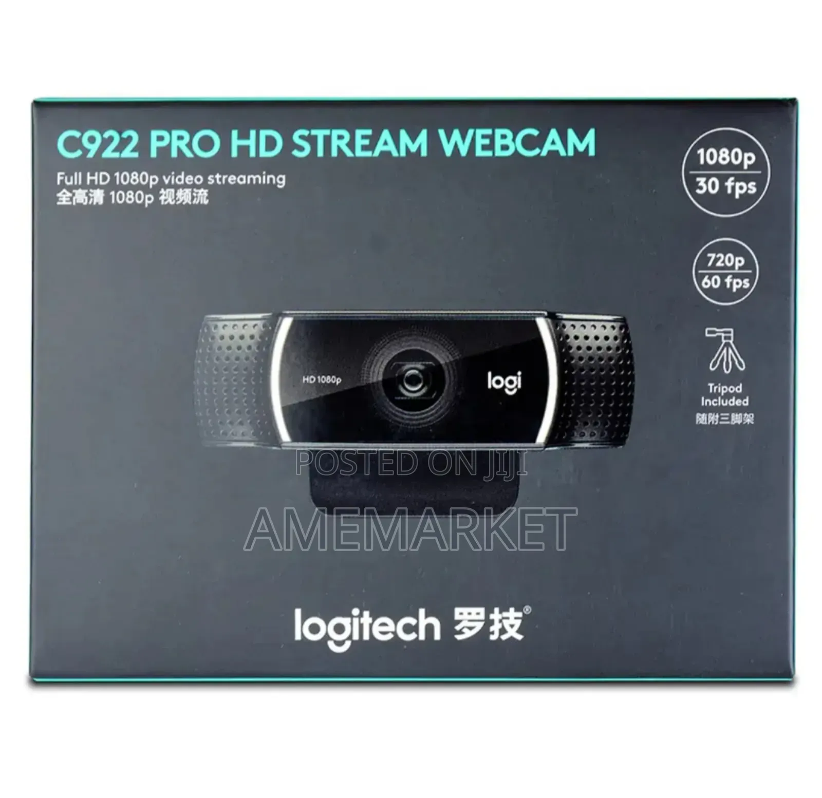 Logitech C922 Pro Webcam, 1080p Camera, Hd Video Streaming Recording
