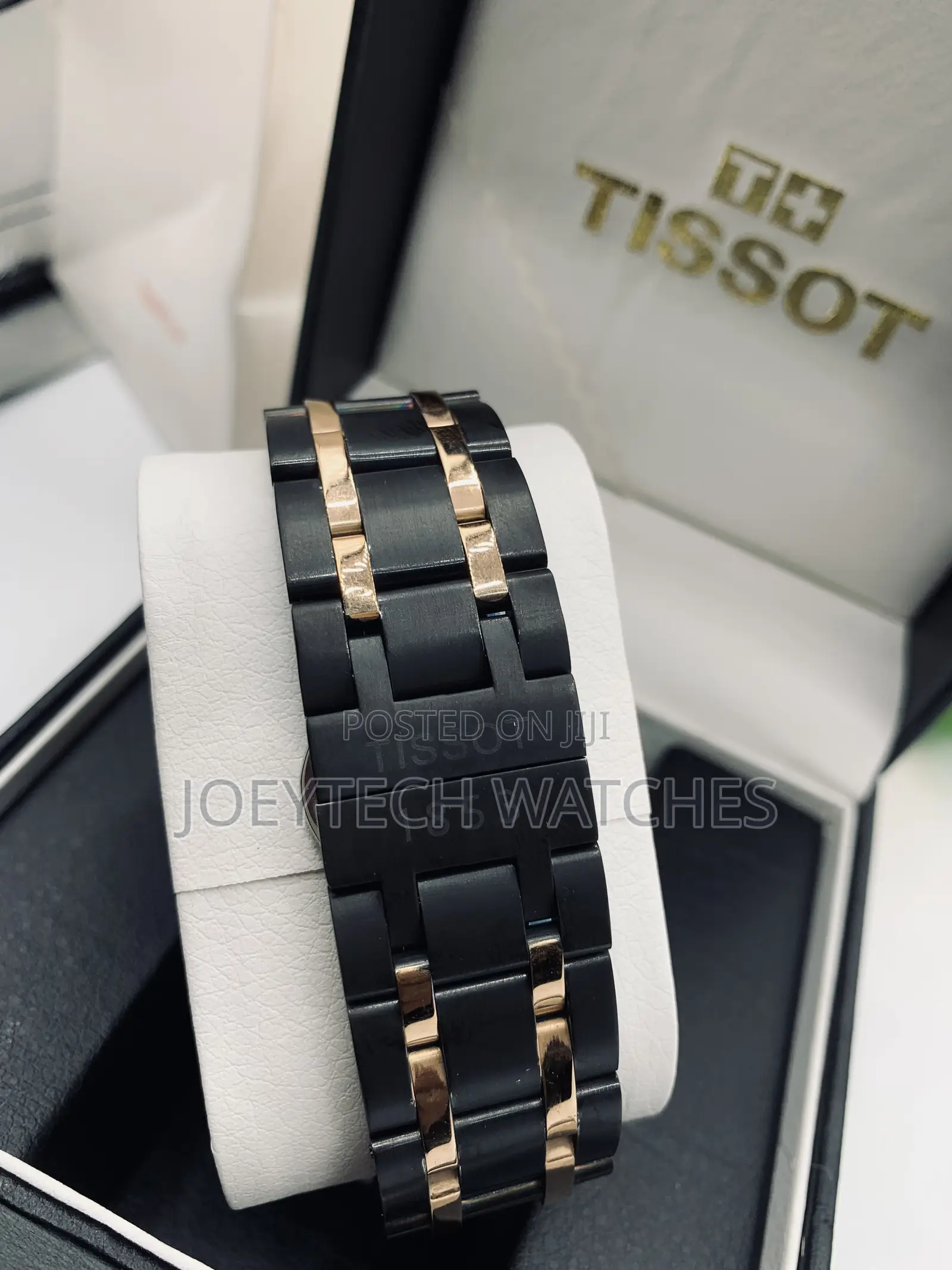 Tissot 1853 Chronograph Chain Watch ( Black and Rose Gold )