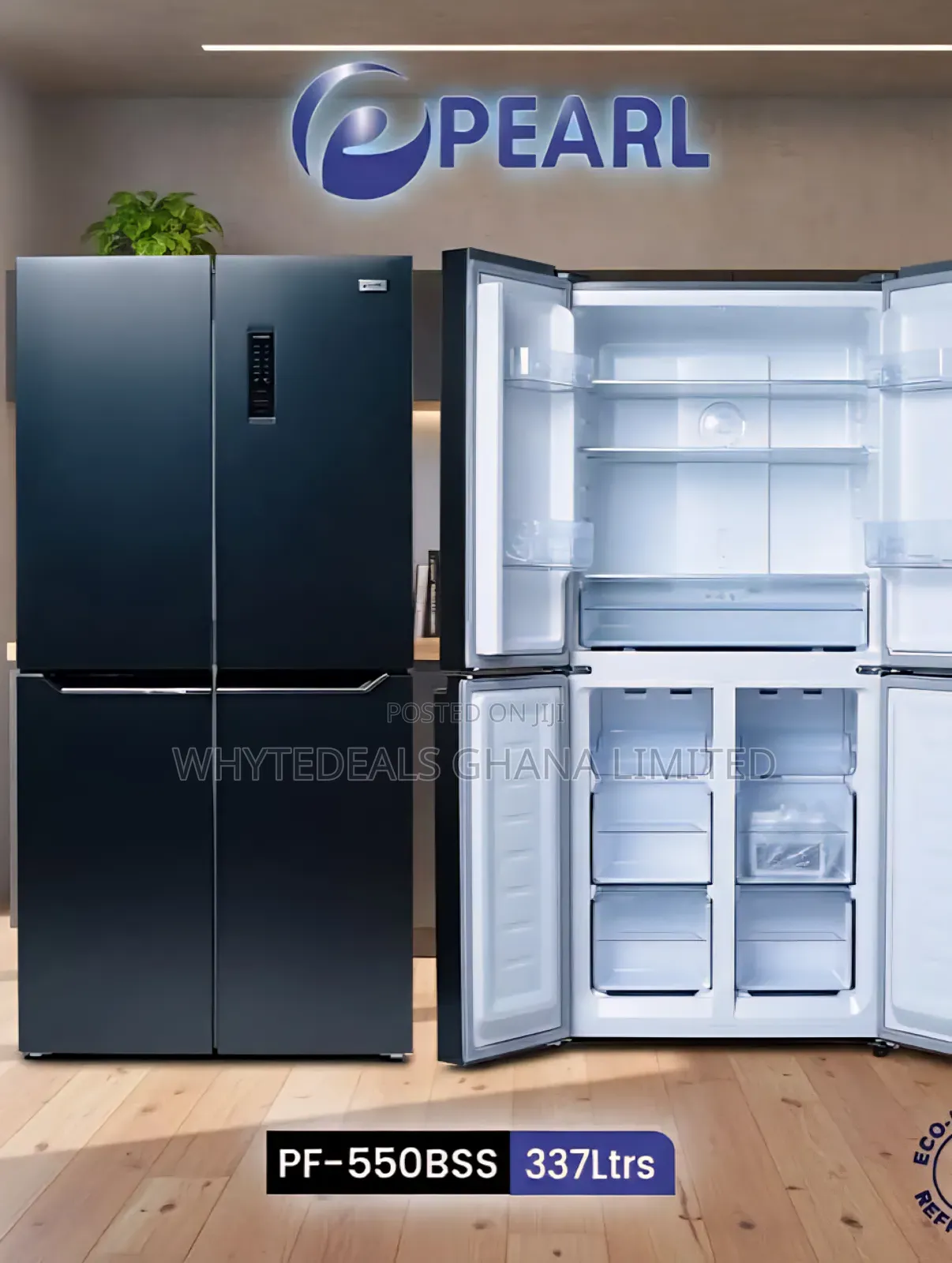 Xmas Promo| Pearl Side-by-side Refrigerator| 4-doors| French Door|337l