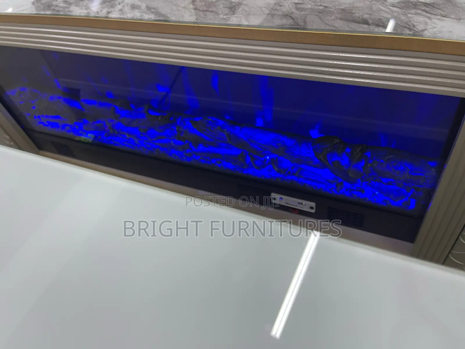 Electronic Tv Stand With Fire Flame and Bluetooth Speaker