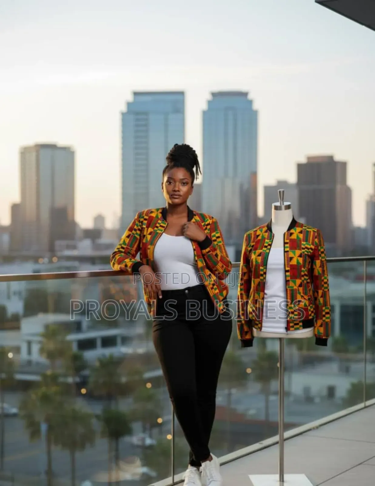 African Pring Bomber Jacket