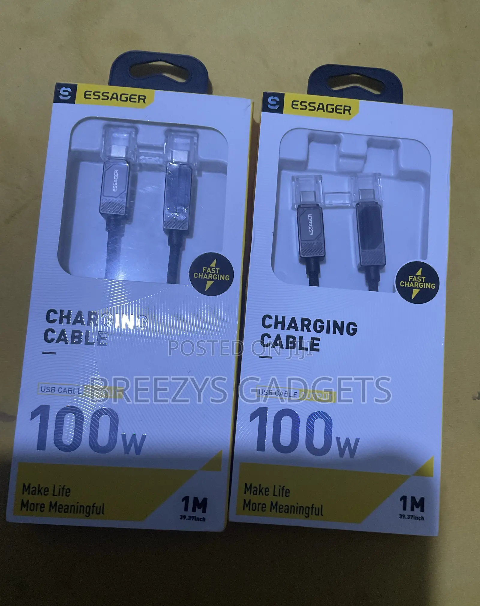 Essager 100w Type C To C Cable With Digital Display Pd Fast Charging