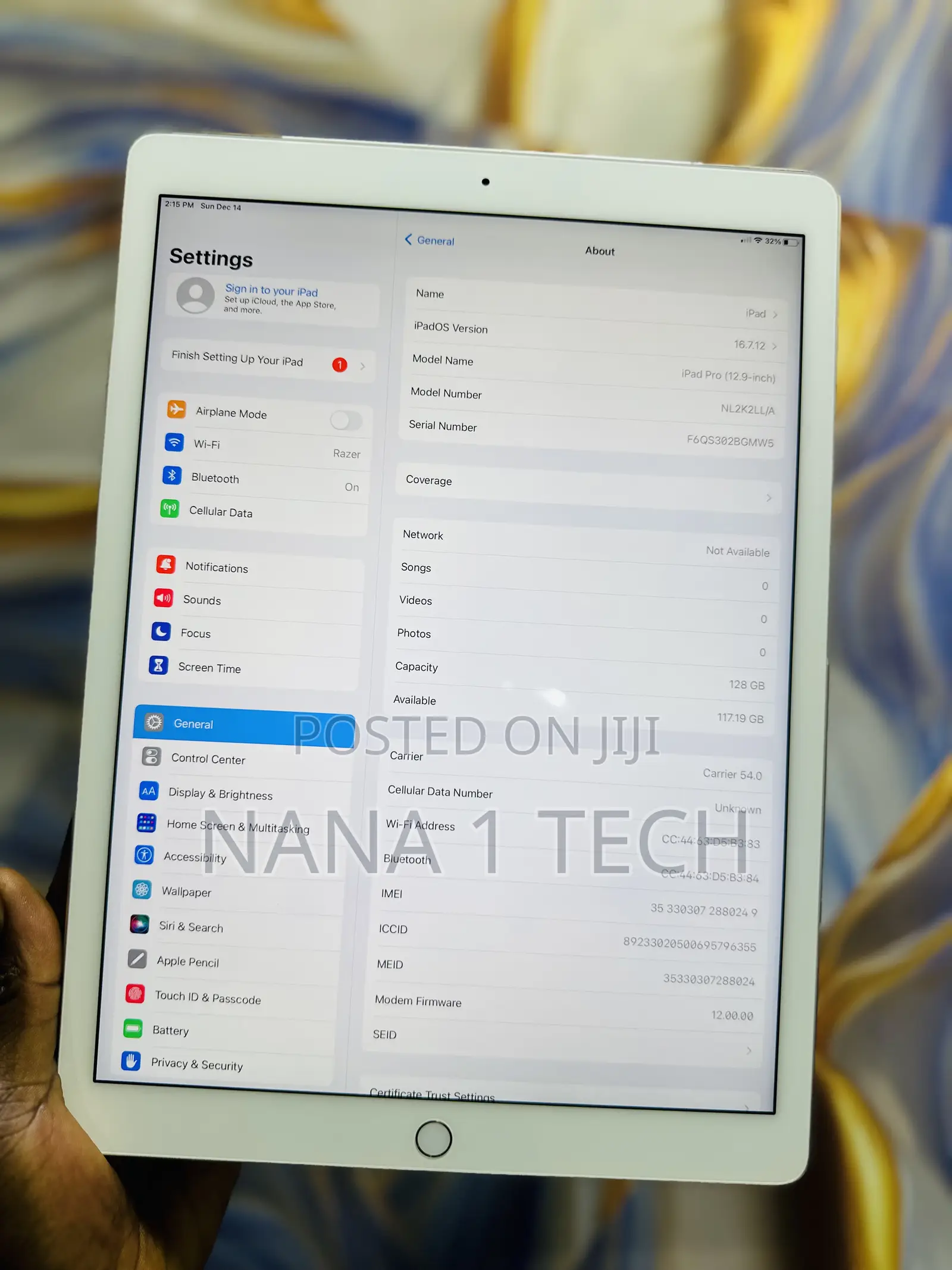 Apple iPad Pro 12.9  (2015) 128 GB White