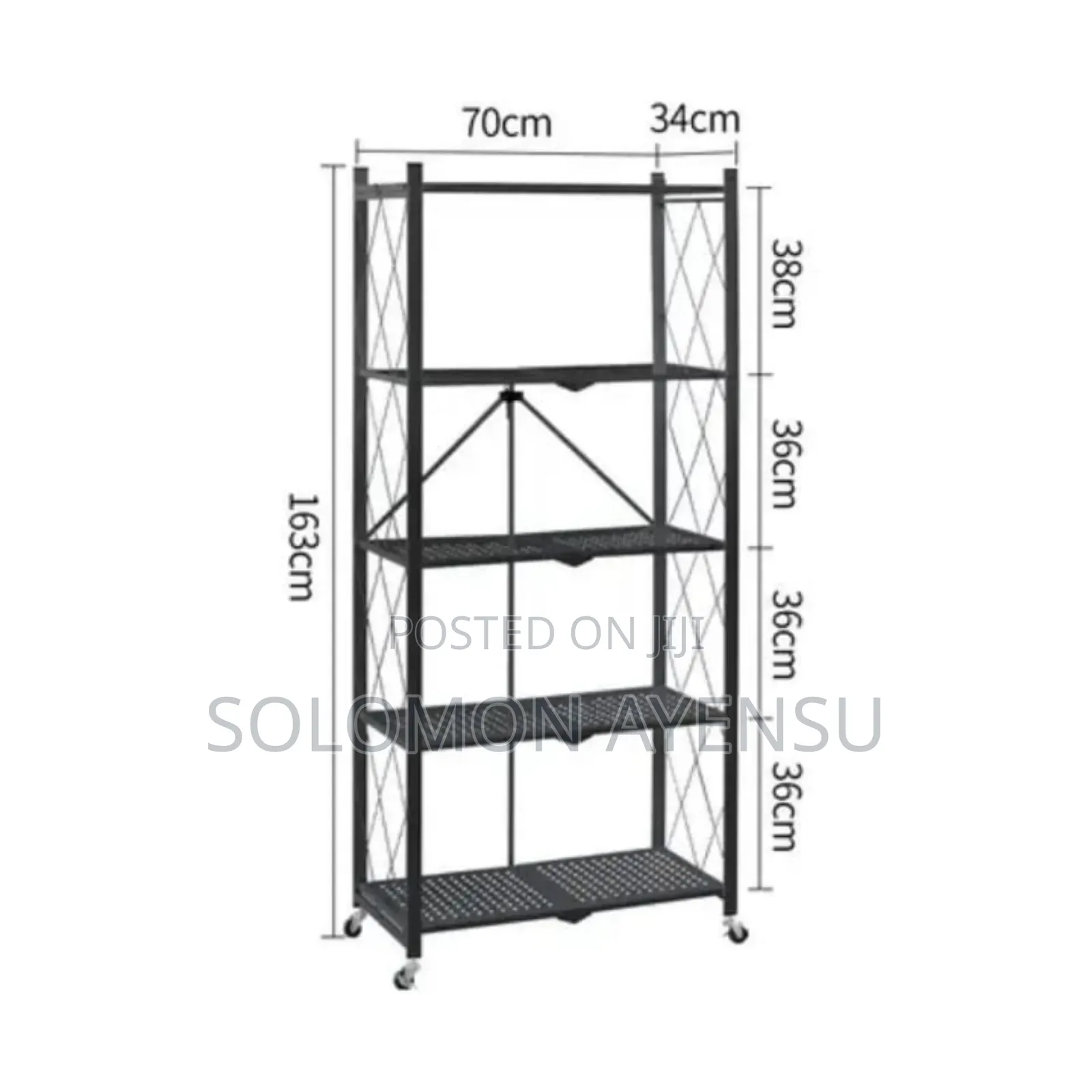 Quality 5 Tier Fordable Metal Storage Rack