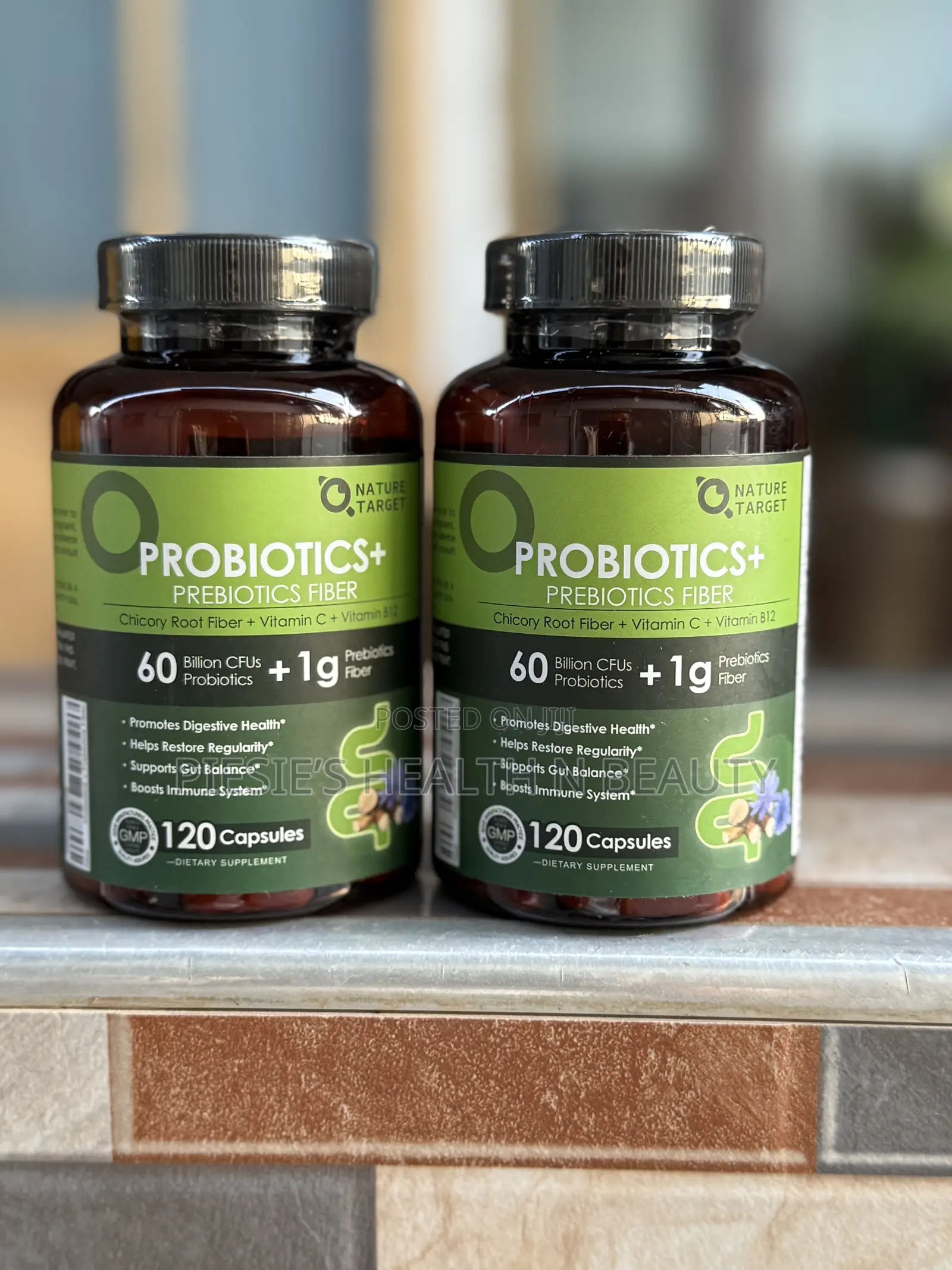Nature Target Prebiotic Fiber, 60 Billion Probiotics for Women Men
